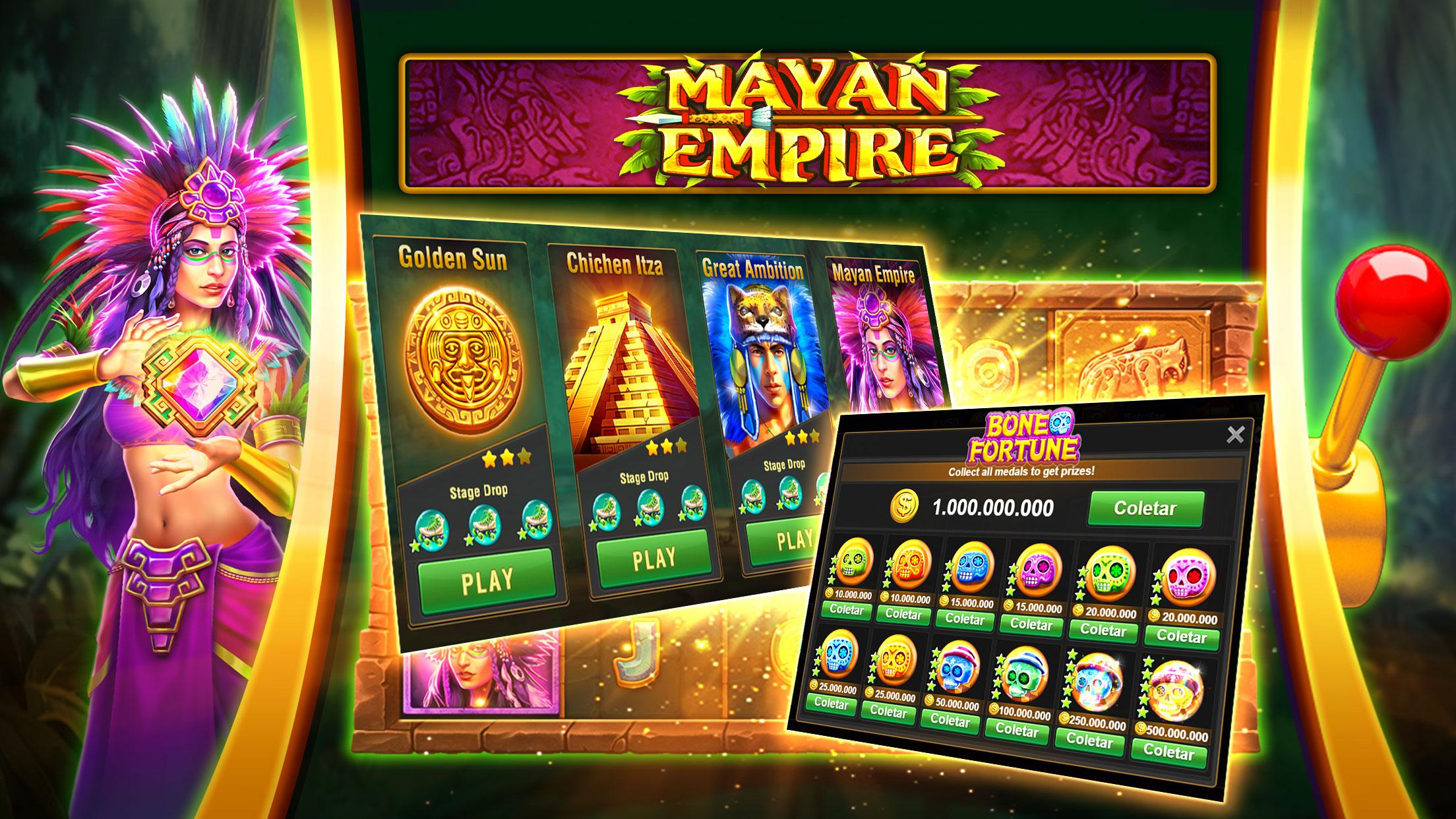 Mayan Empire slot, civilização maia, jogos de cassino online, rodadas grátis, multiplicadores de bônus, jackpot mania, caça-níqueis temáticos